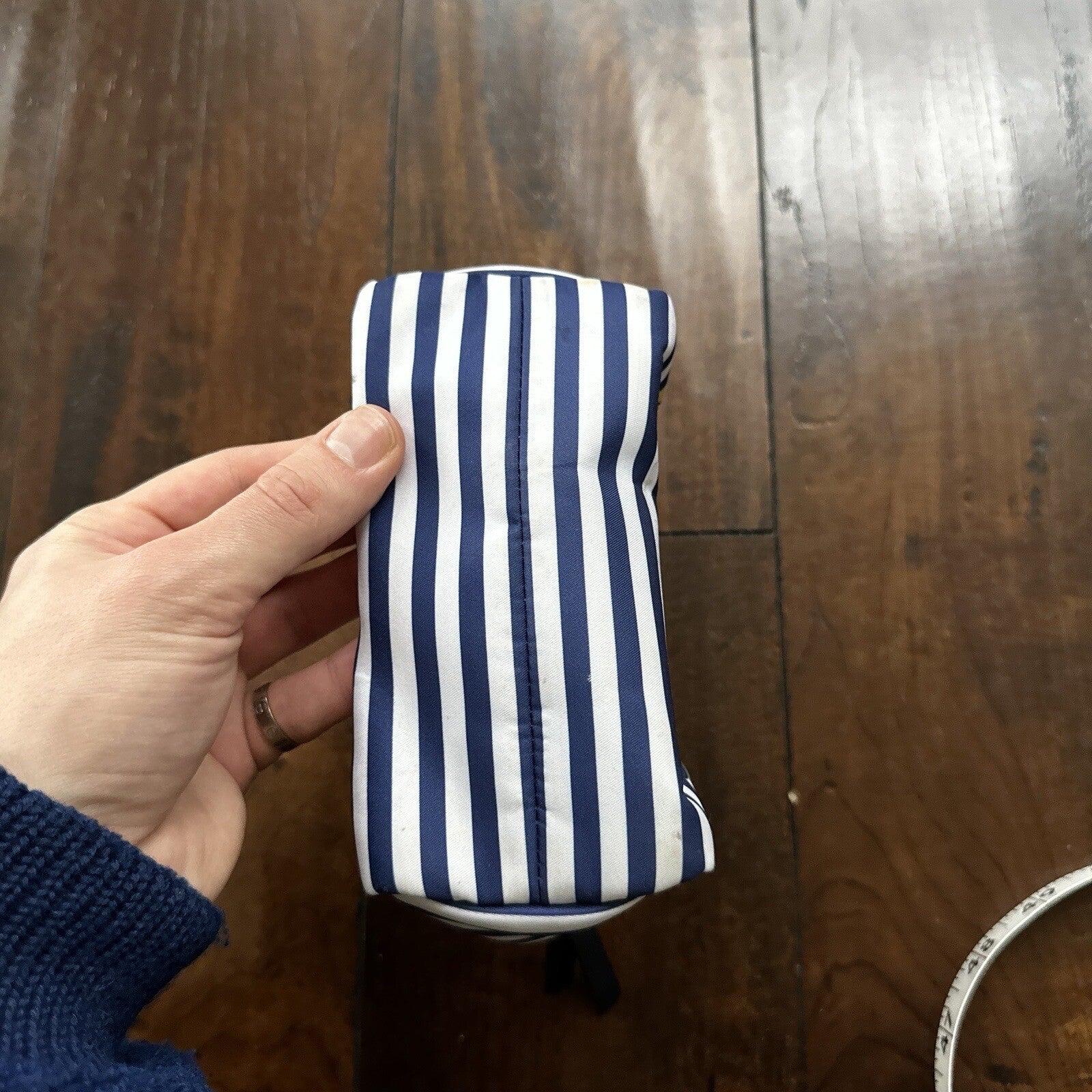 Tory Burch Printed Nylon Cosmetic Case Blue Fruits Wild Cute Print Berries