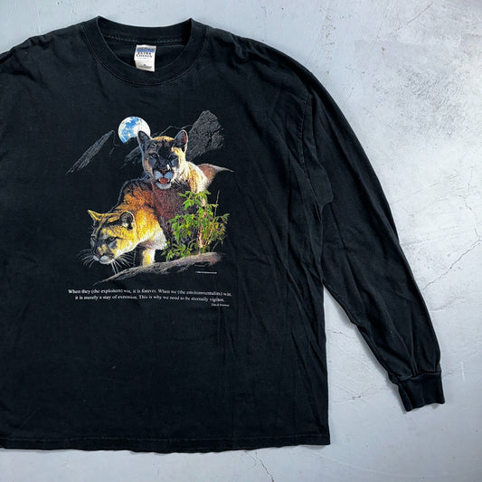 Mountain Lion VTG T Shirt Jim Morris Animal Graphic David Brower Environmental