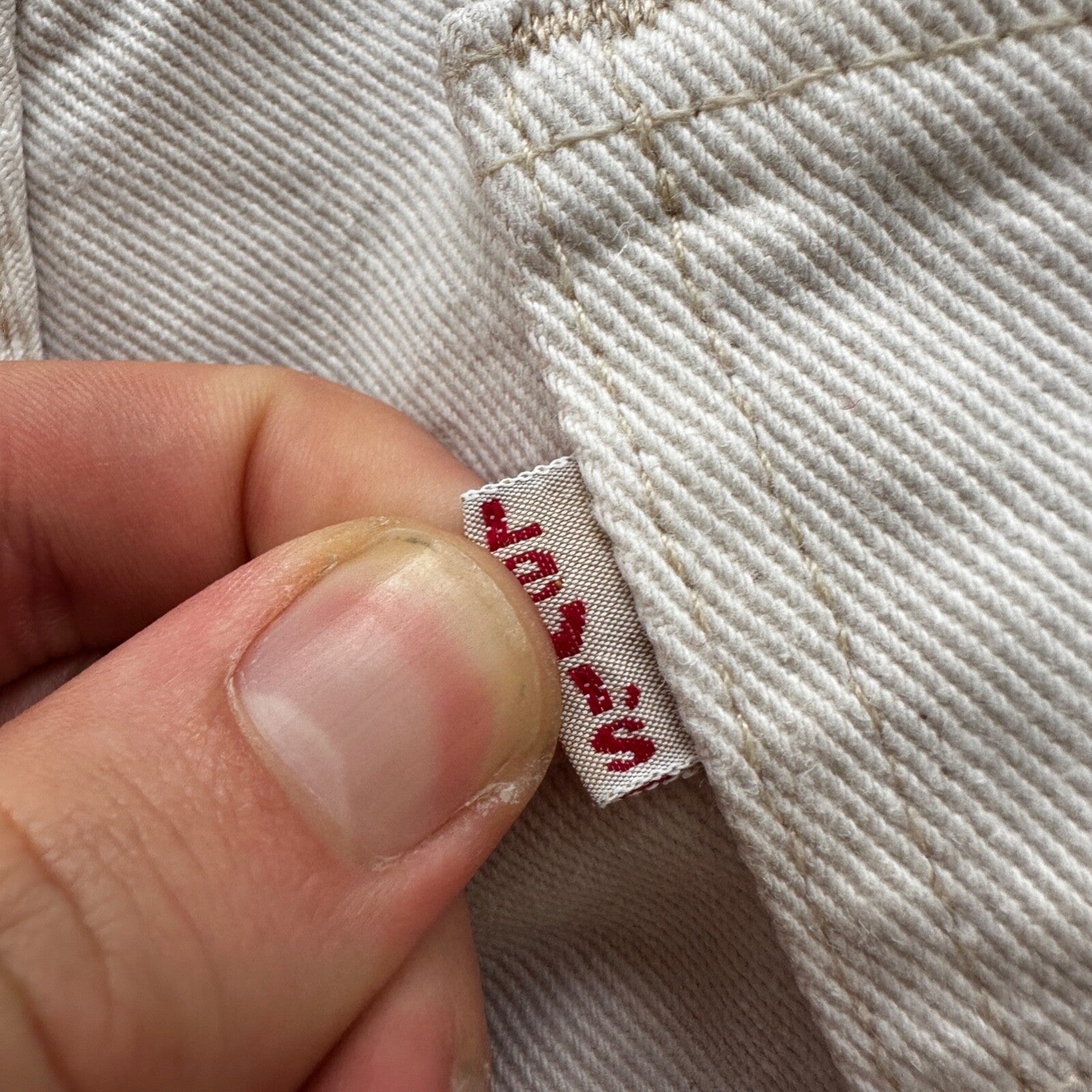 Vintage 80s Levis 501 USA 30x24 Tag Jeans 80s White Bleach Wash Act Worn Capri