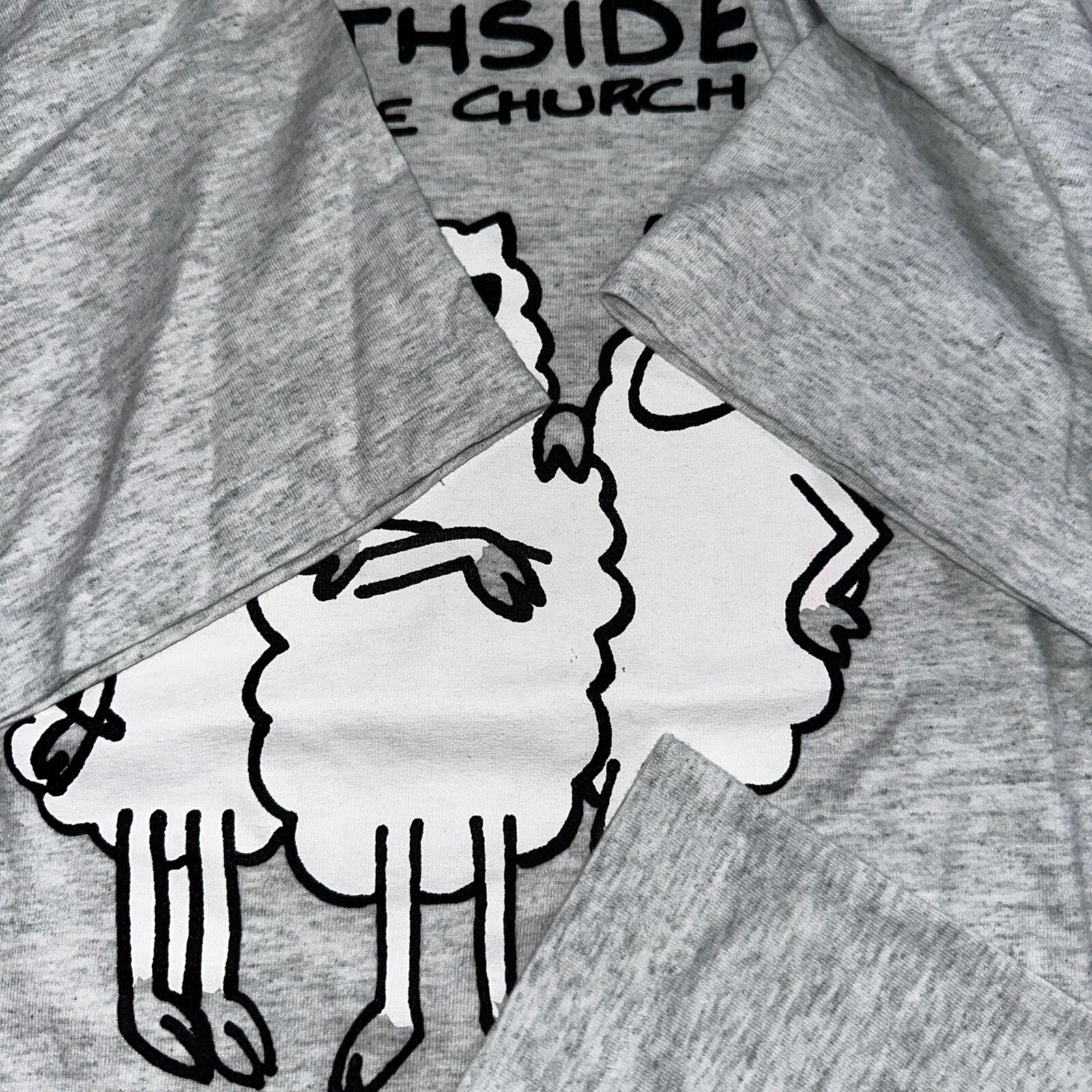 Church Sheep Funny Cute VTG T Shirt Alliance North Side Jesus Christ Love Music