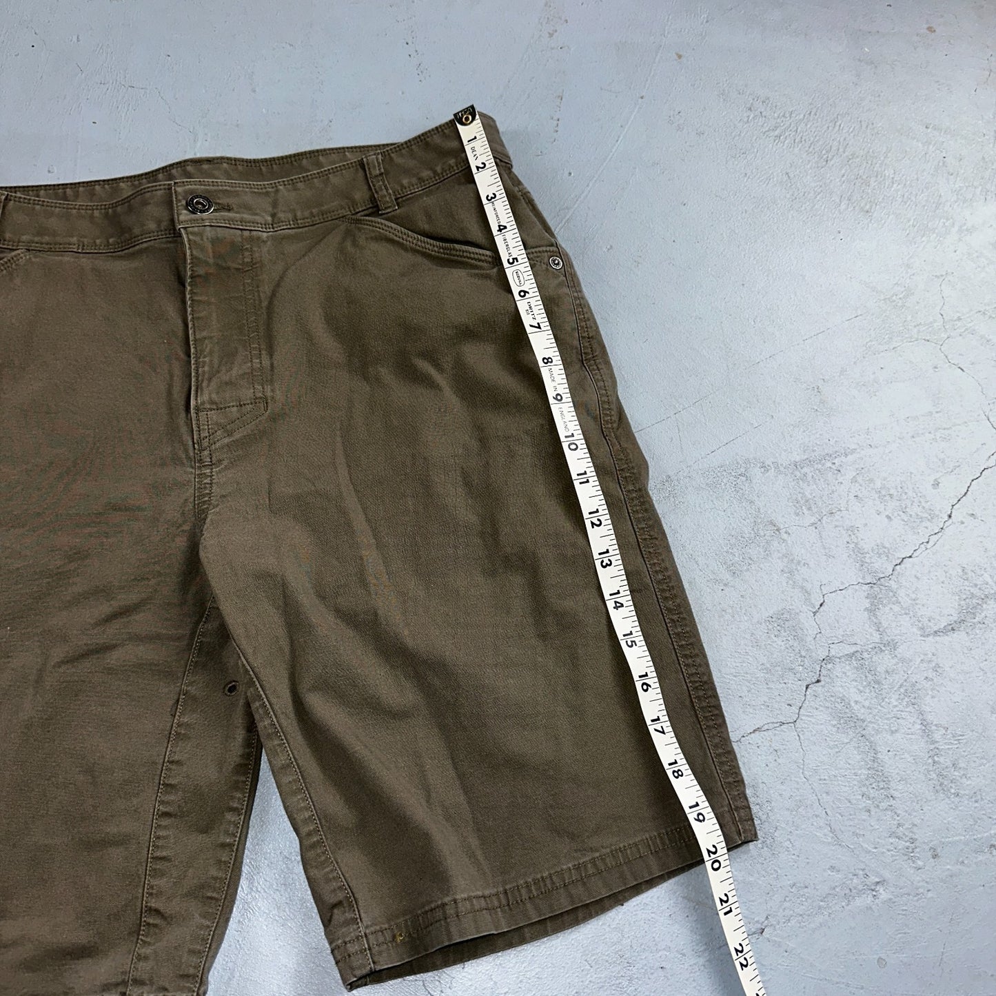 Prana Shorts Men 34 Brown Brown Organic Cotton Stretch Lightweight Casual 9"