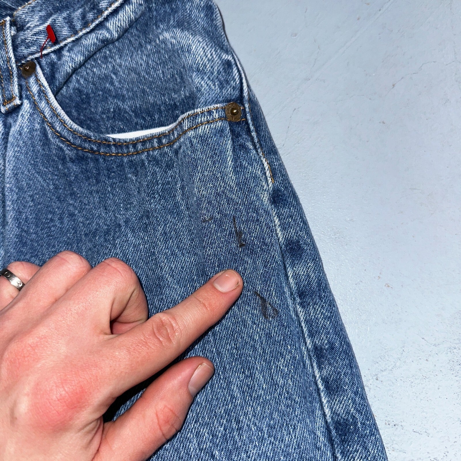 Levis 501 Vintage 80s USA XX Straight Leg Jeans Womens Blue Med Wash Act 22x33