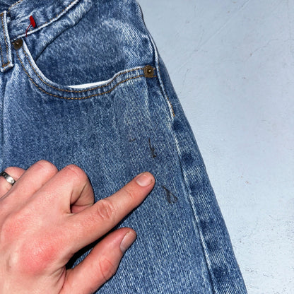 Levis 501 Vintage 80s USA XX Straight Leg Jeans Womens Blue Med Wash Act 22x33