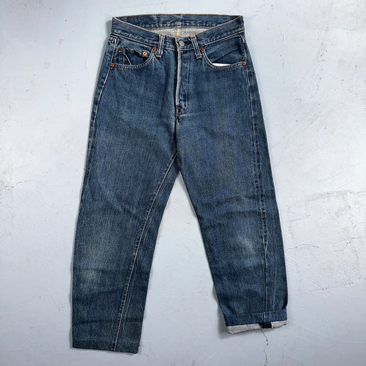 Levis 501 VTG 70s SS Redline Selvedge Jeans XX Altered Skinny Capri Act 27x25