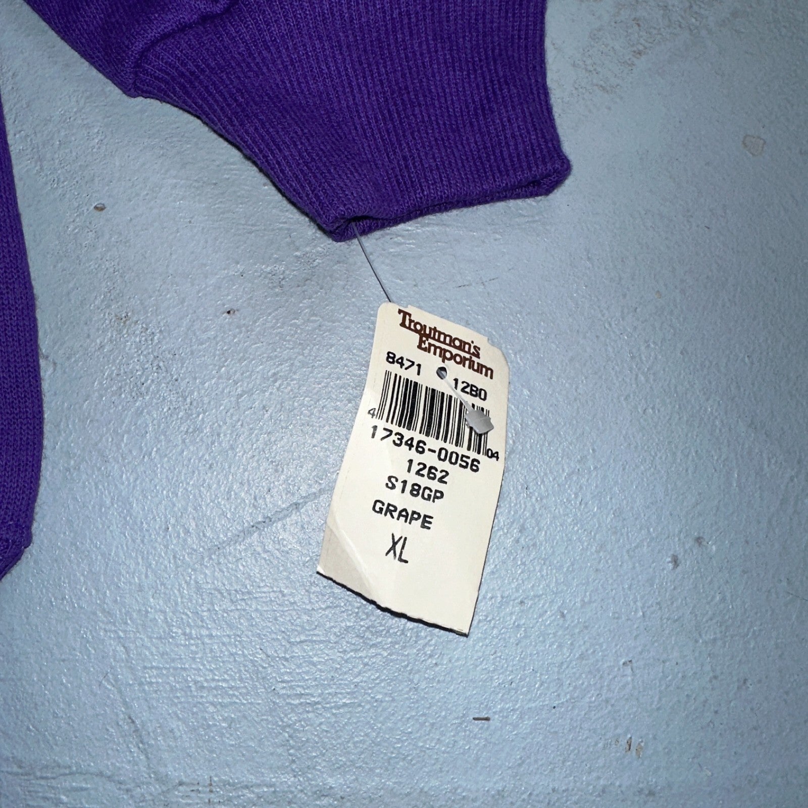 Laurel Burch VTG 1987 Pullover Fantastic Felines Purple Cat Sweatshirt XL NOS