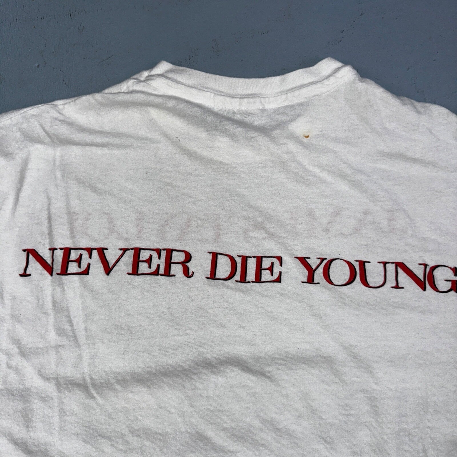 James Taylor Never Die Young VTG T Shirt 80s Hanes XL Howling Wolf RARE Concert