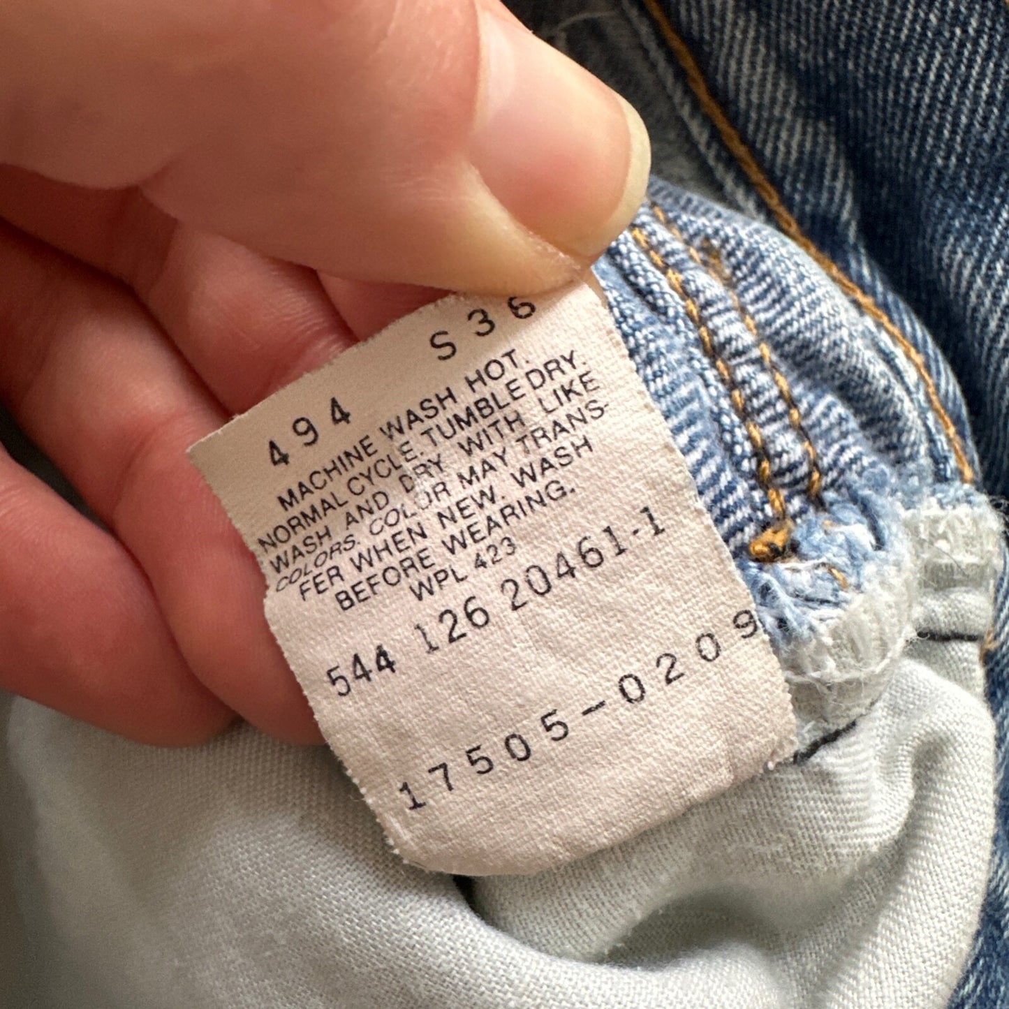 VTG Levis 1980s Womens Jeans 17505 High Rise Blue 27x28 80s 501 505 13 USA