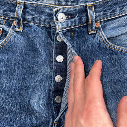 Levis 501 Vintage 90s XX Straight Leg Jeans Y2K Med Wash 33x36 Act 32x34