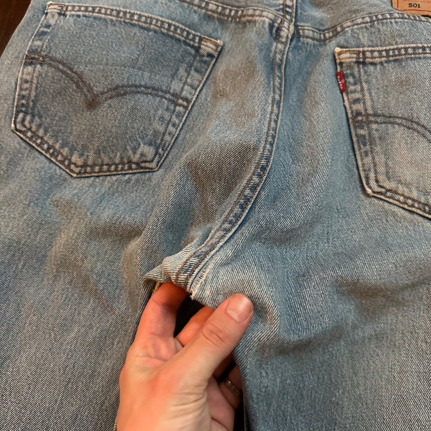 Levis 501 Vintage Y2K Straight Leg XX 2000s Jeans 36x34 Light Wash Act 33x33