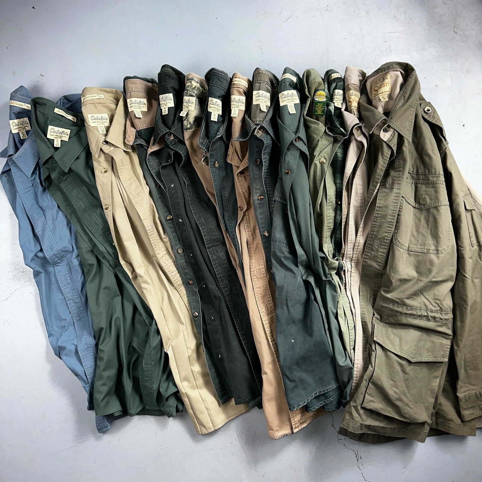 Cabela’s Legendary Quality Shirt Mens XL Tall Button Up Outdoors Lot 14 Safari