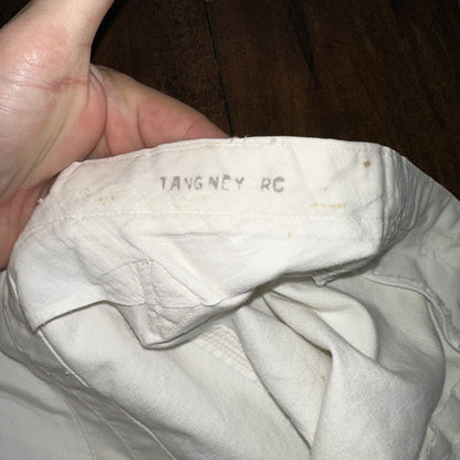 RARE VTG 1920s White Buckle Back Pants Work Wear Union 10s 30s 28x31 Navy USMA