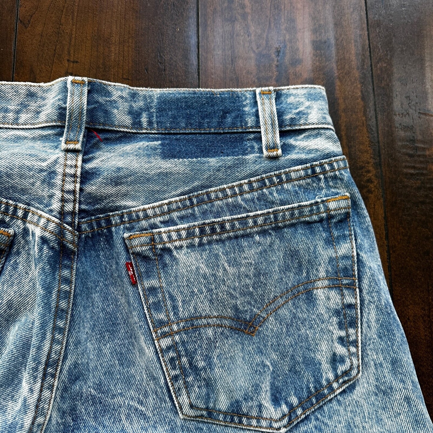 VTG 90s Levis 501 Button Fly 33x34 USA Tag Jeans Acid Wash 80s Act 30x33