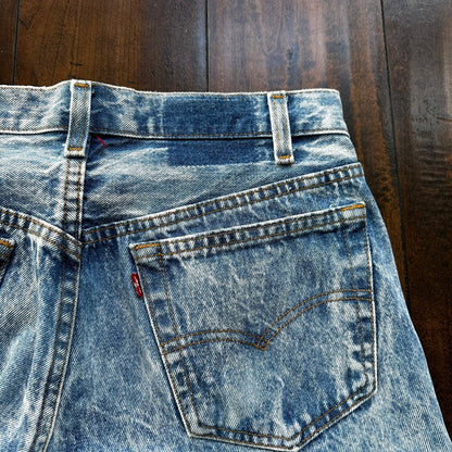 VTG 90s Levis 501 Button Fly 33x34 USA Tag Jeans Acid Wash 80s Act 30x33