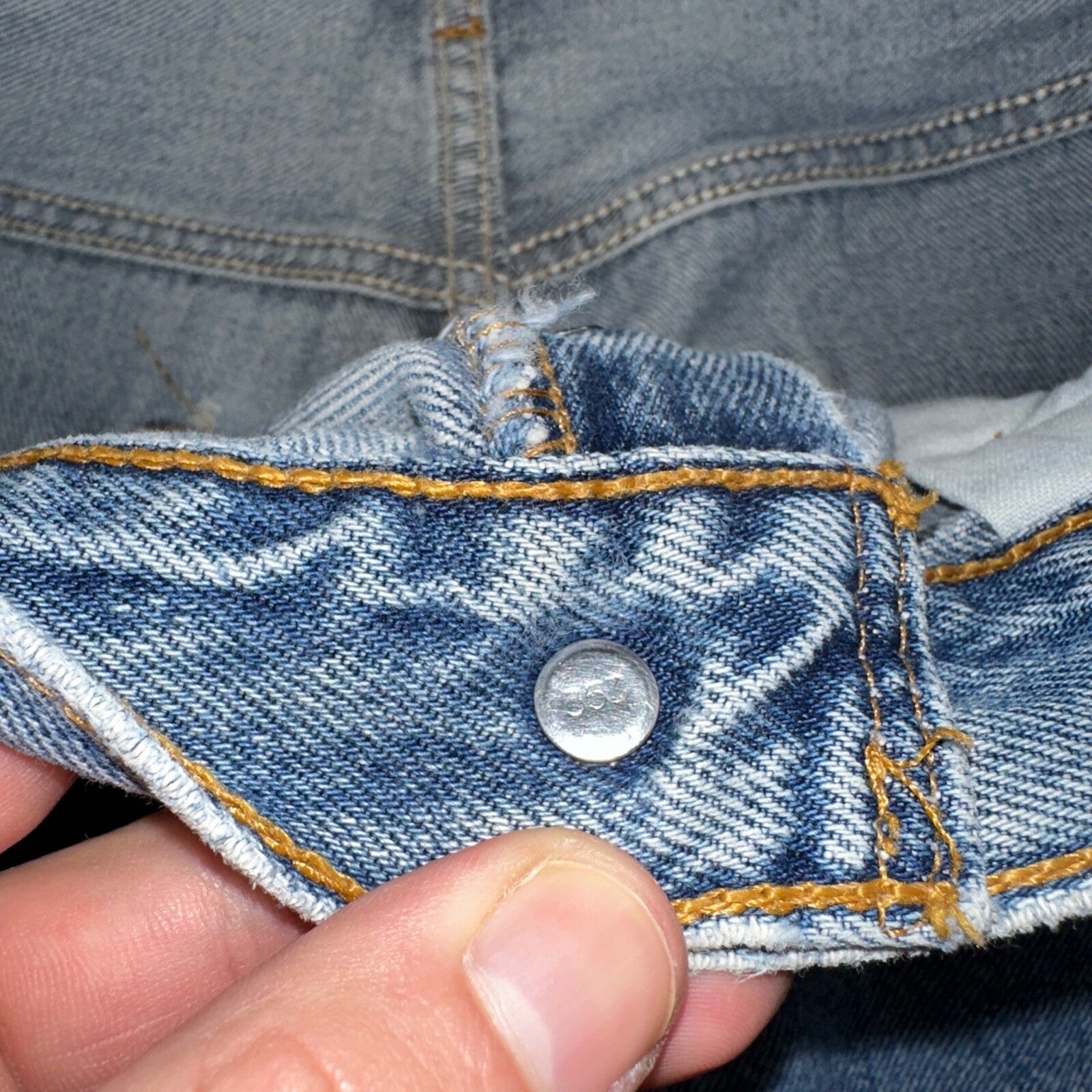 Levis 501 Vintage 90s USA XX Straight Leg Jeans Blue Light Wash 34x30 Act 31x29