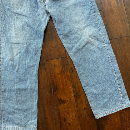 Levis 501 Vintage 90s Straight Leg XX Belgium Jeans 40x36 Light Wash Act 36x30