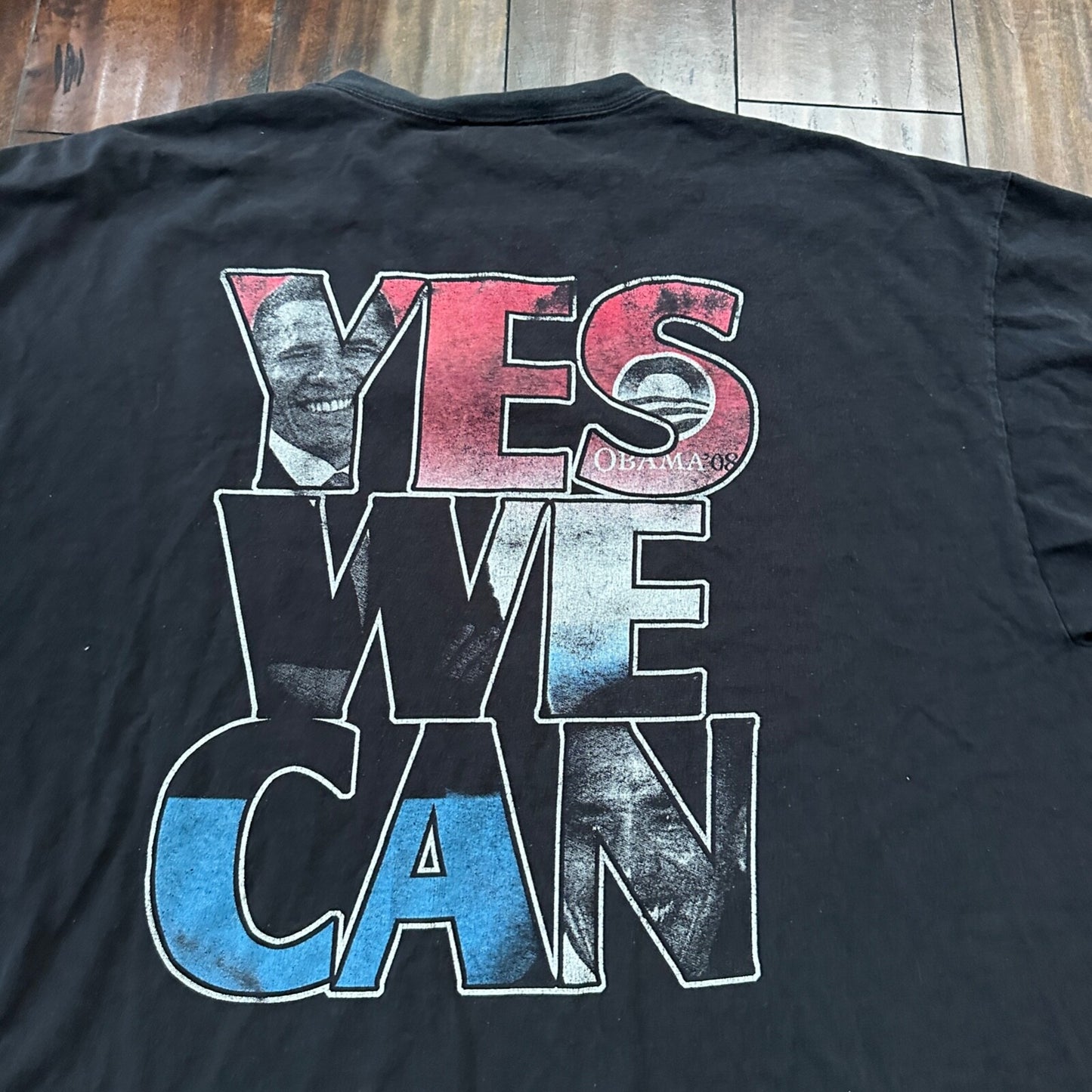 Obama 2XL VTG T Shirt Y2K Rap Tee Style Political Democrat Chicago President