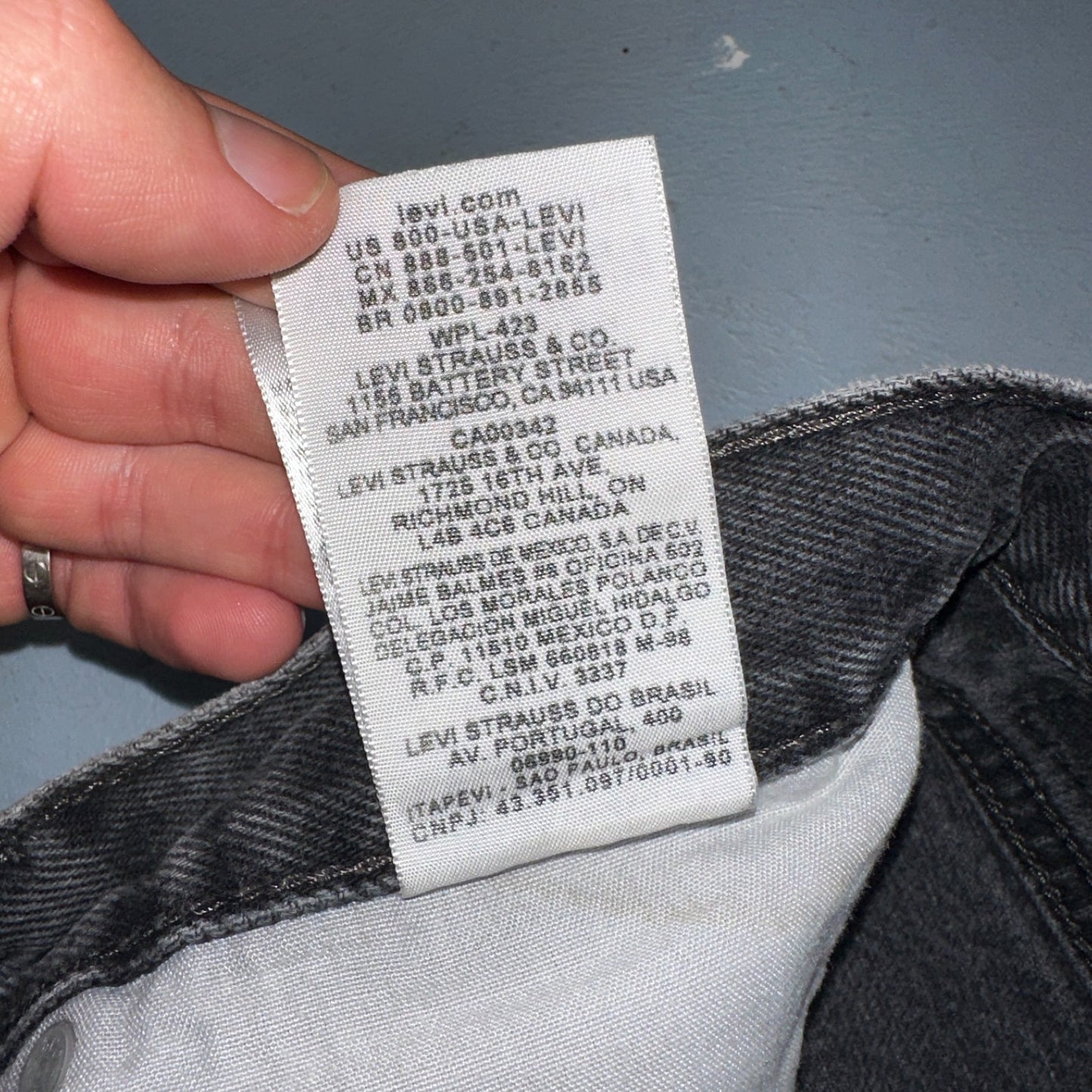 Levis 505 Vintage Y2K Straight Leg XX 2000s Jeans 32x30 Black Light Wash 31x29