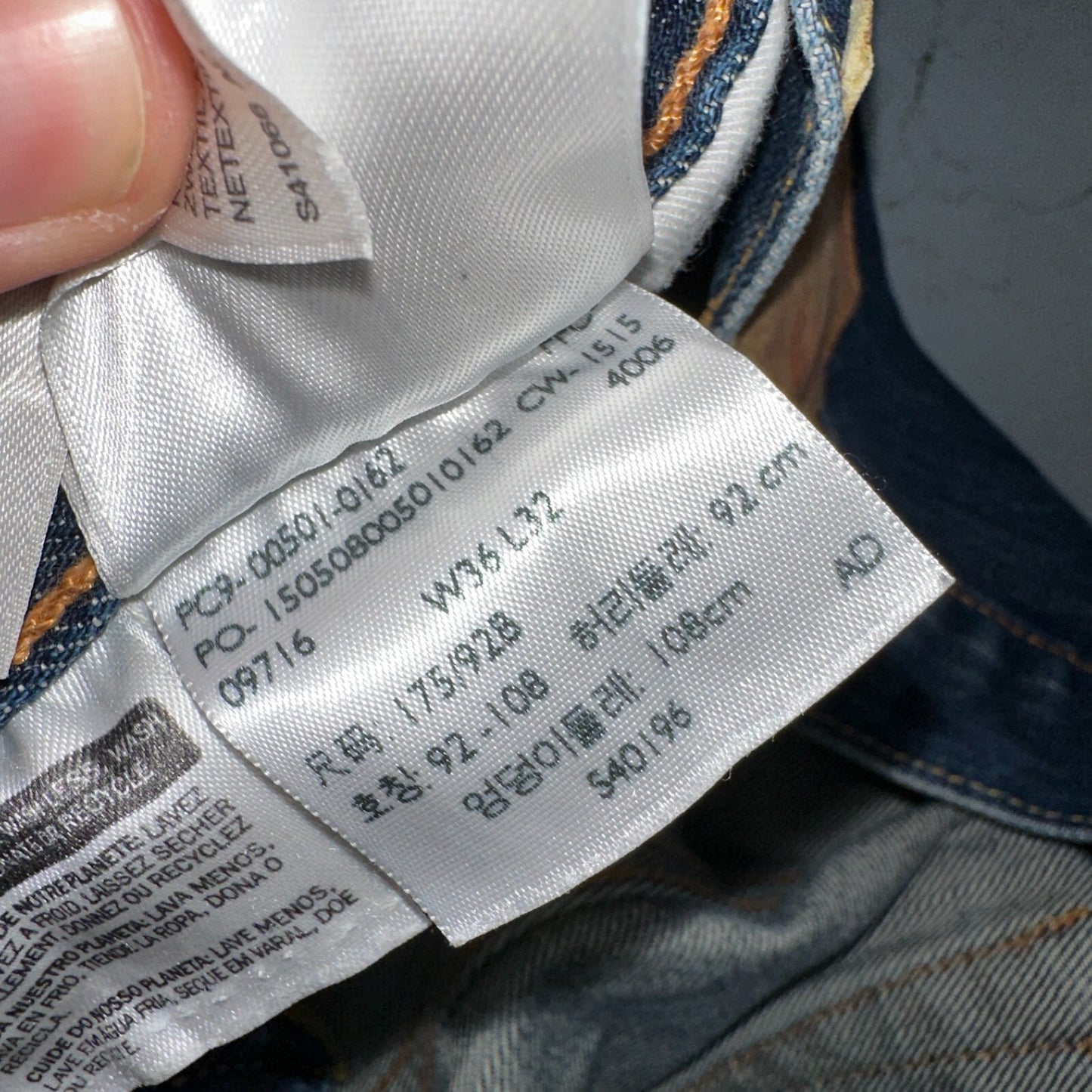 Levis 501 Y2K XX Straight Leg Jeans Blue VTG Med Wash 36x32 Act 35x30