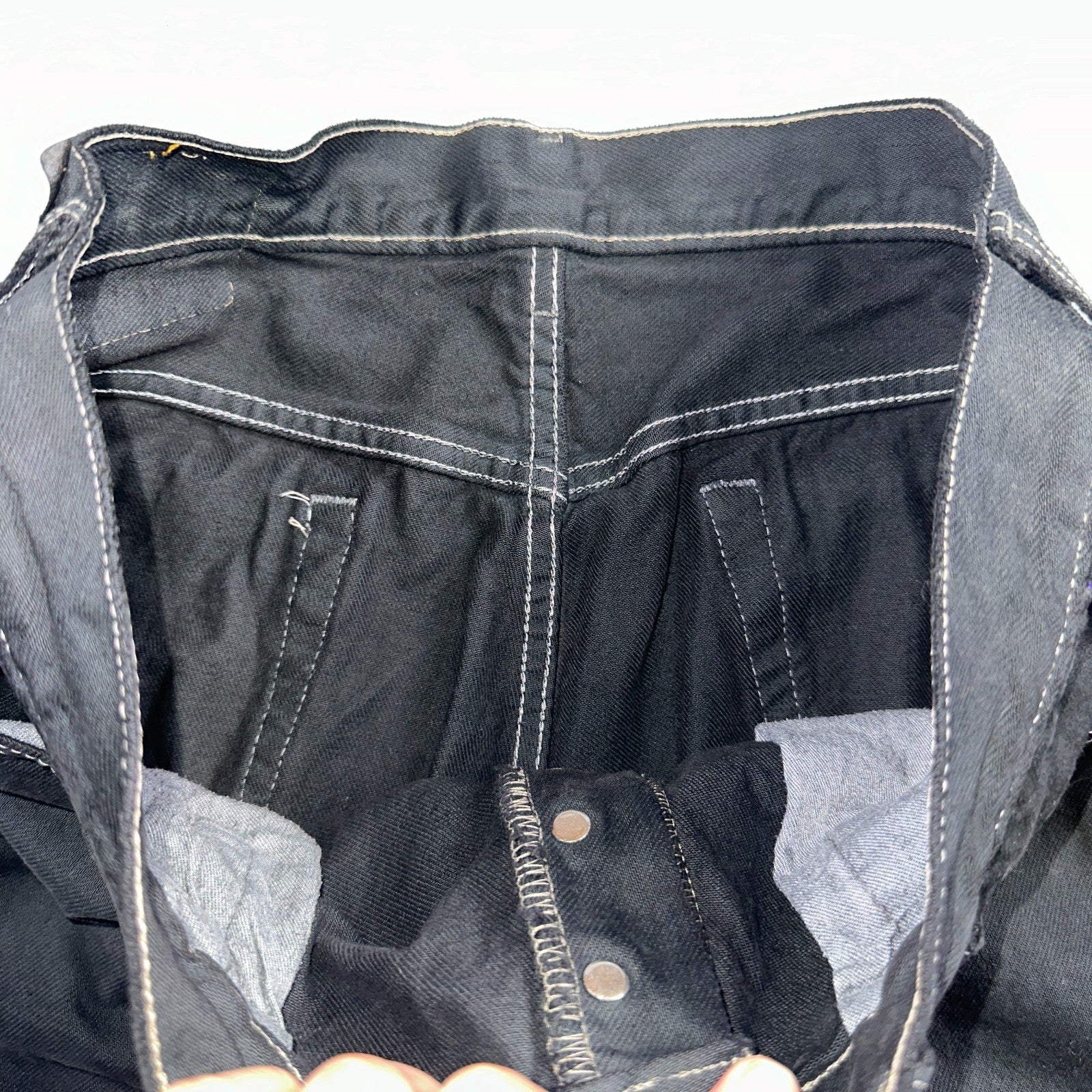 Levis 501 Vintage 90s XX Straight Leg Jeans Black Overdye Wash 36x30 Act 34x29