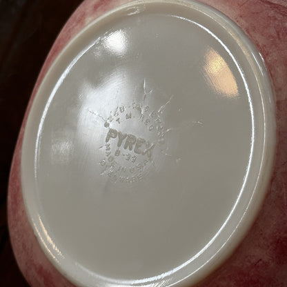 VTG RED PYREX 2.5 QT SQUARE CASSEROLE DISH 625B-025 Faded AMAZING