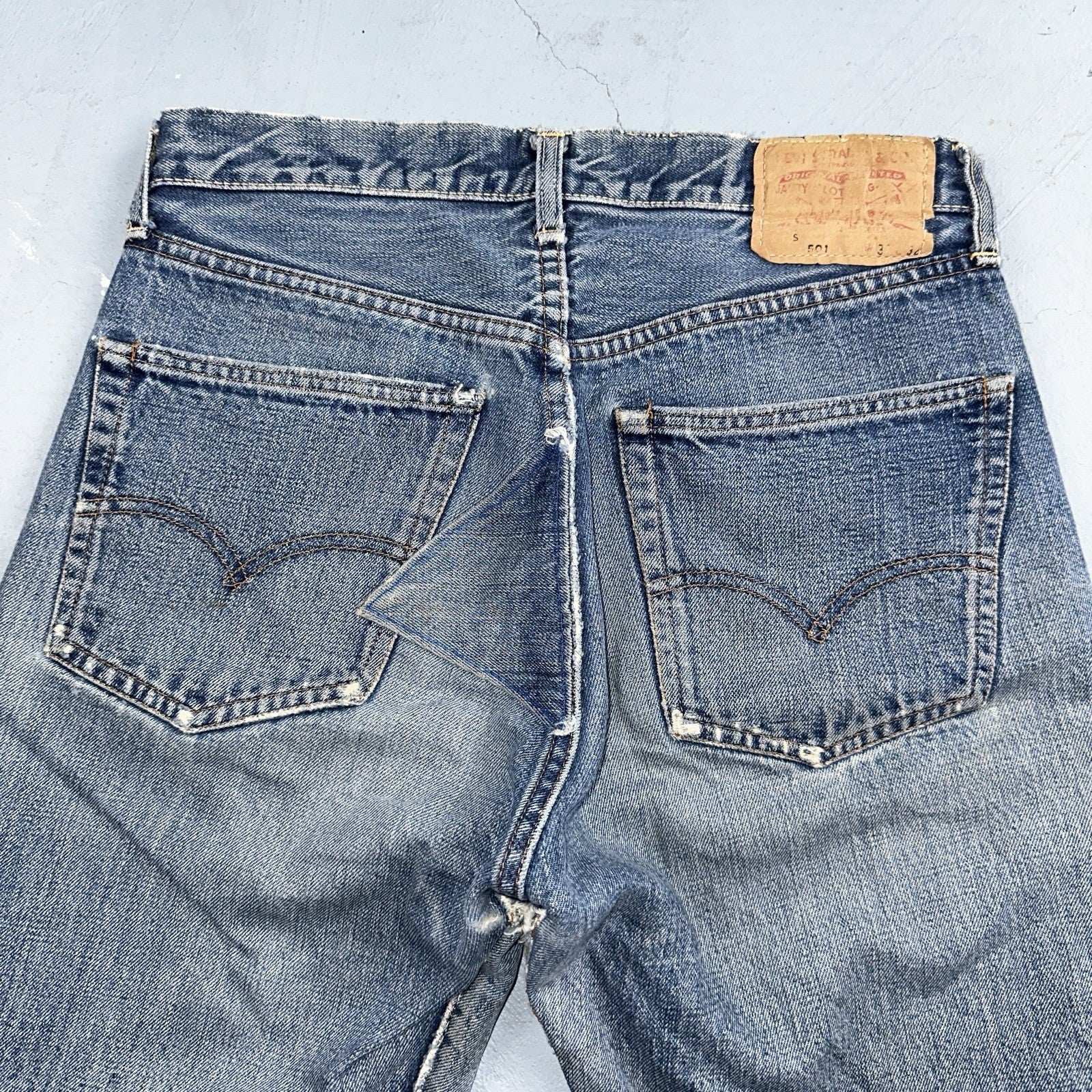 Levis 501 Big E Vintage 60s Redline Selvedge USA XX 1960s Jeans 30x32 Ac 28x28