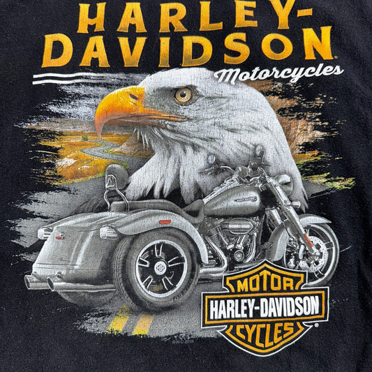 HARLEY DAVIDSON Shirt Mens 2XL Lewiston Idaho Motorcyle Eagle USA VTG Style