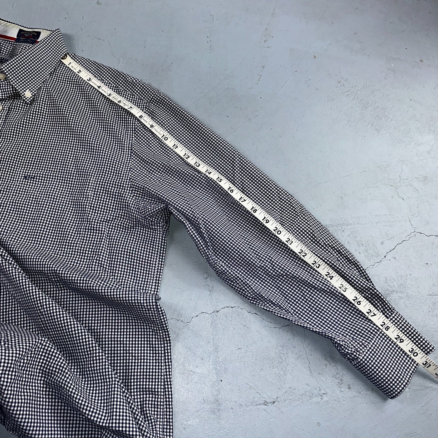 Paul & Shark Yachting Mens 44 Long Sleeve Button Down Shirt Checkered Hamptons