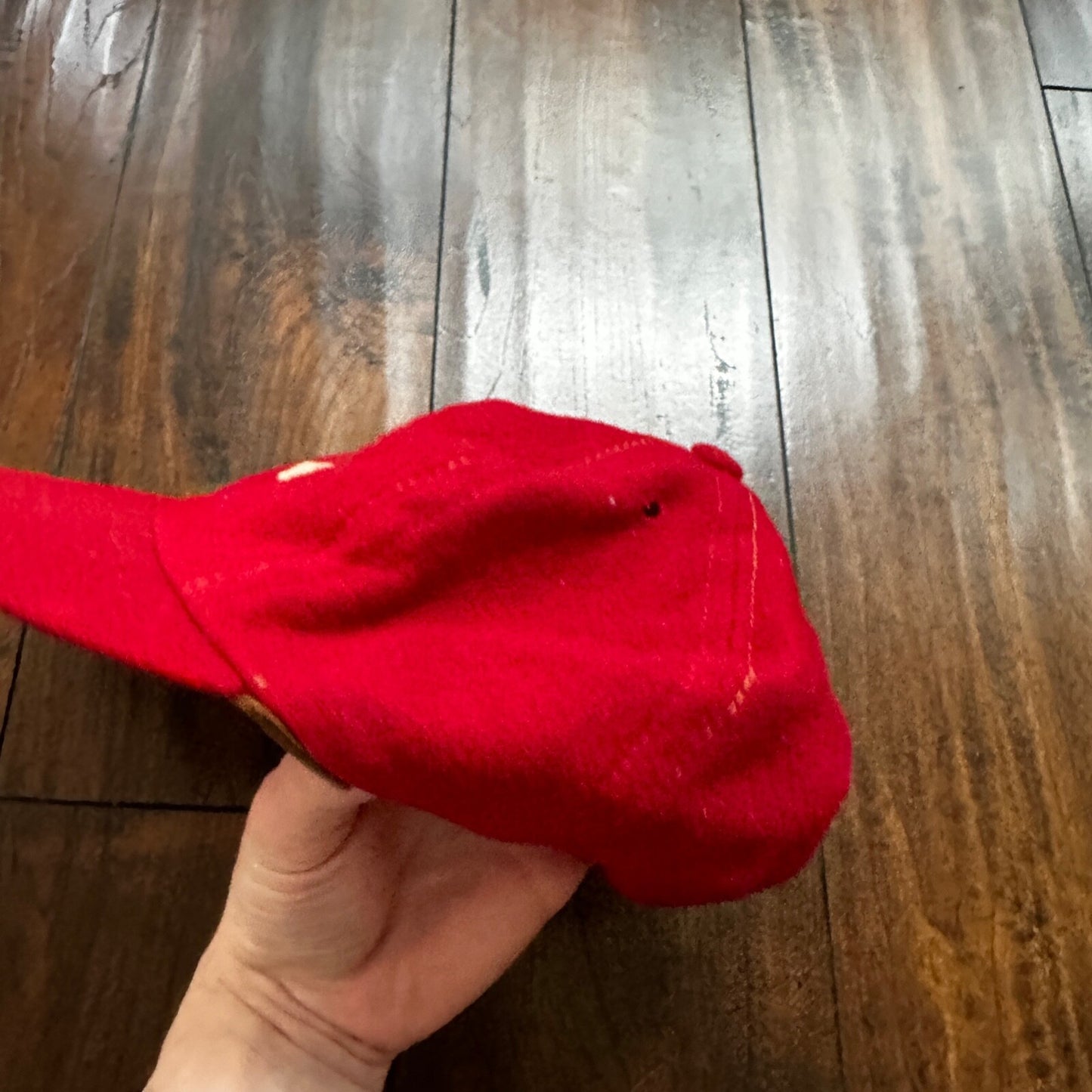 LG Wool 1960s 60s 70s Vintage Hat Cap Snapback Red 7 1/4 Rockabilly Hip Cool