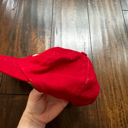 LG Wool 1960s 60s 70s Vintage Hat Cap Snapback Red 7 1/4 Rockabilly Hip Cool