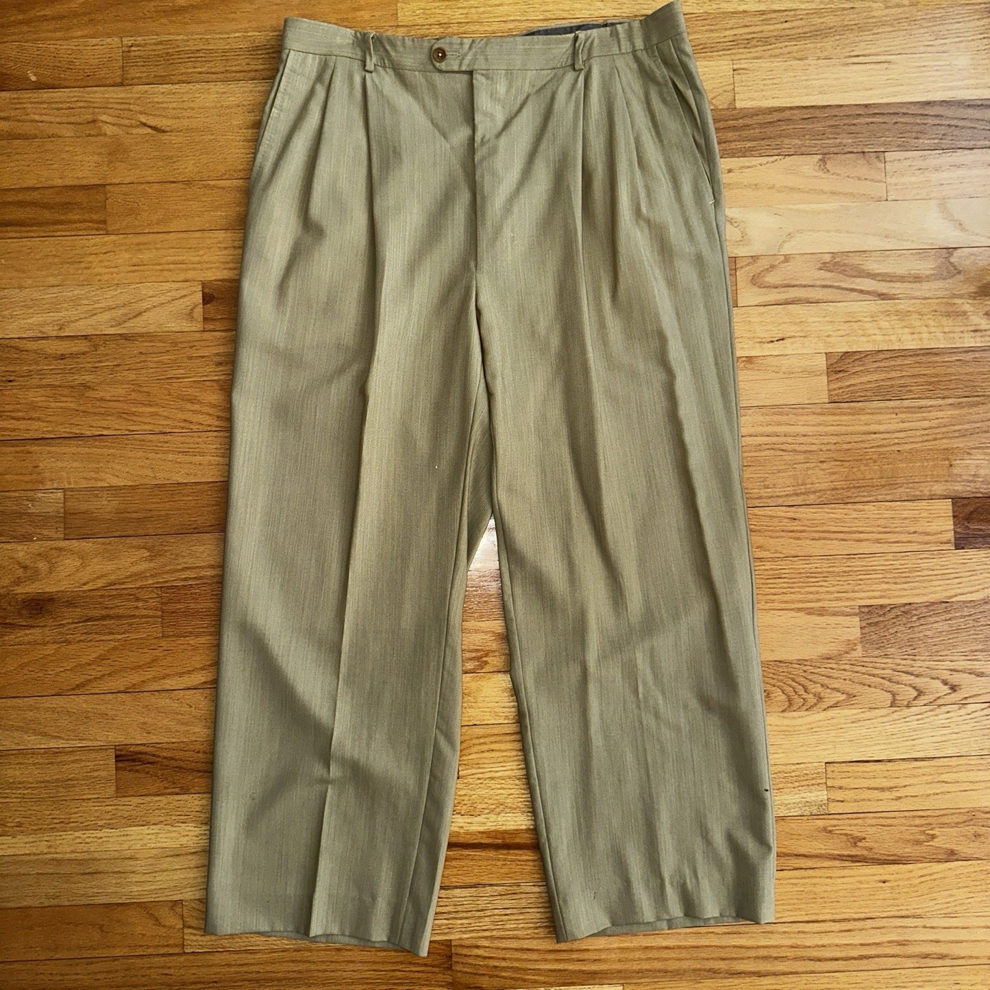 Zanieri Dress Pants Men’s 38 Tan 100% Wool Zignone Natural Stretch Made In Italy