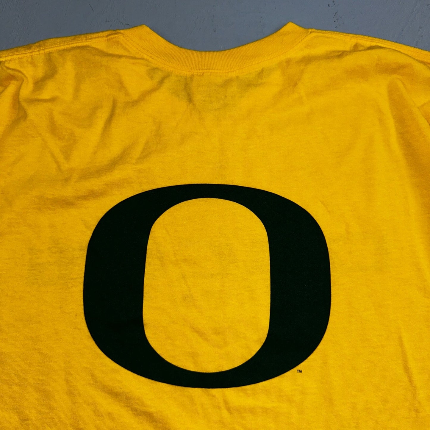 Nike Oregon Ducks Football VTG T Shirt Center Swoosh Big O Back Graphic College