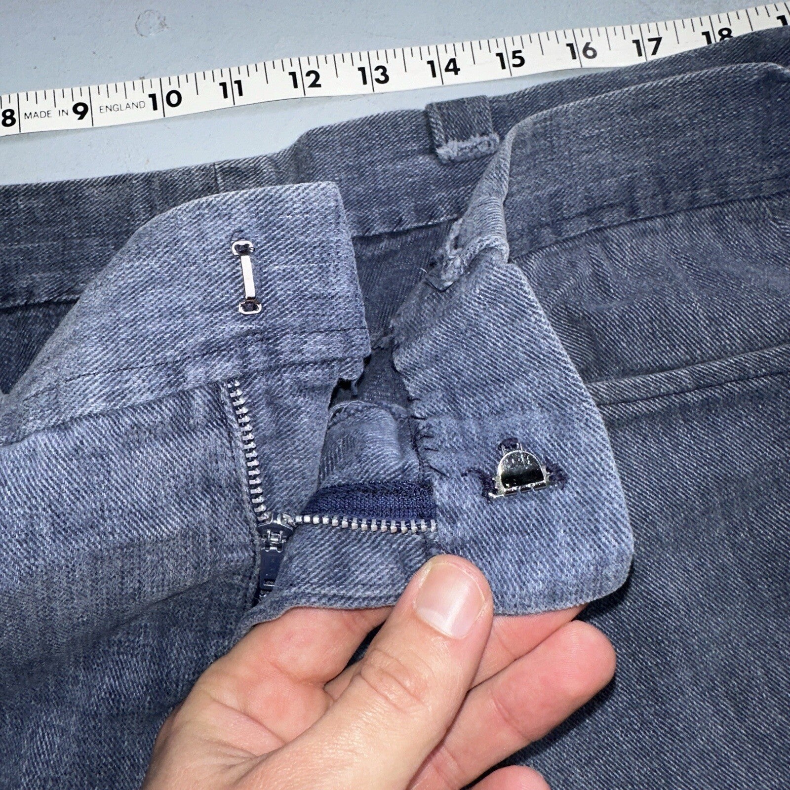 Vintage 1940s 50s WWII Korean US Navy Denim Dungarees Jeans Work Pants Trousers