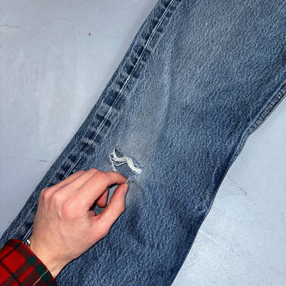 Levis 501 Vintage 90s USA XX Straight Leg Jeans Blue Med Wash 34x38 Act 31x33