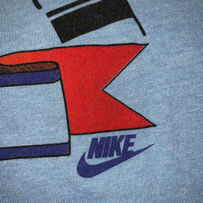 Honolulu Hawaii Vintage Nike T Shirt USA Rare Rainbow Large Blue Geisha 1982 80s