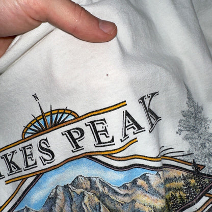 Pikes Peak Colorado Travel Anvil 90s VTG T Shirt Single Stitch Trees Explore