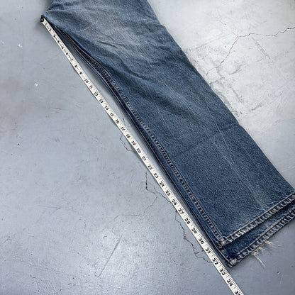 Levis 517 Jeans Mens 36x34 Black Denim Bootcut Red Tab USA Vintage 90s 34x32