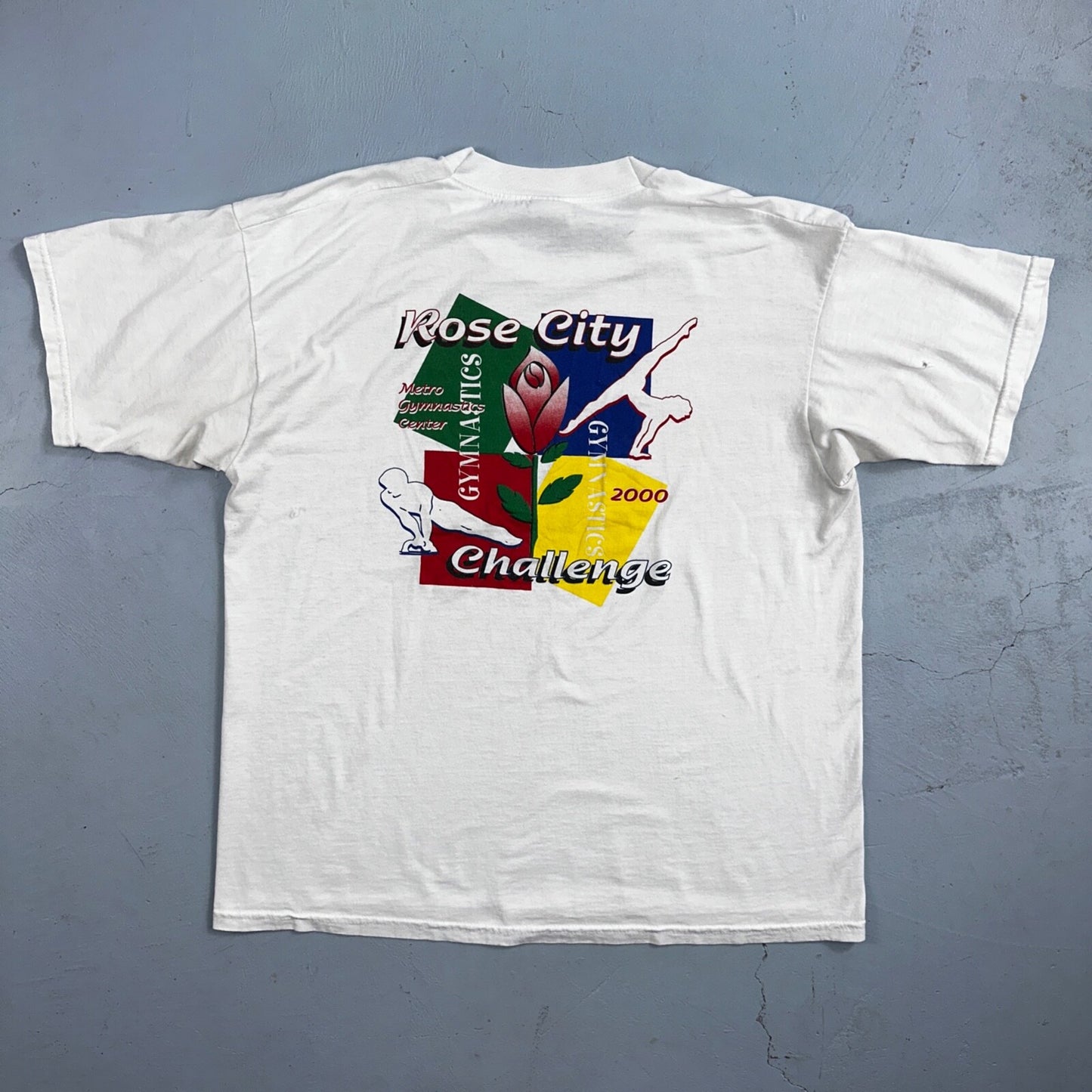 Portland Rose City 2000 Challenge VTG T Shirt Gymnastics Oregon Insurance Family