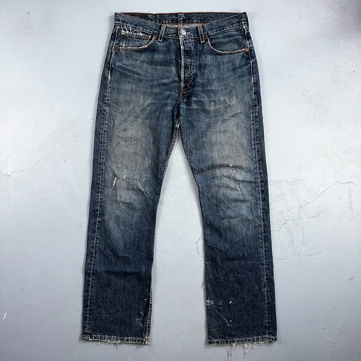 Levis 501 Vintage Y2K XX Straight Leg Jeans Blue Med Wash 33x32 Act 32x31