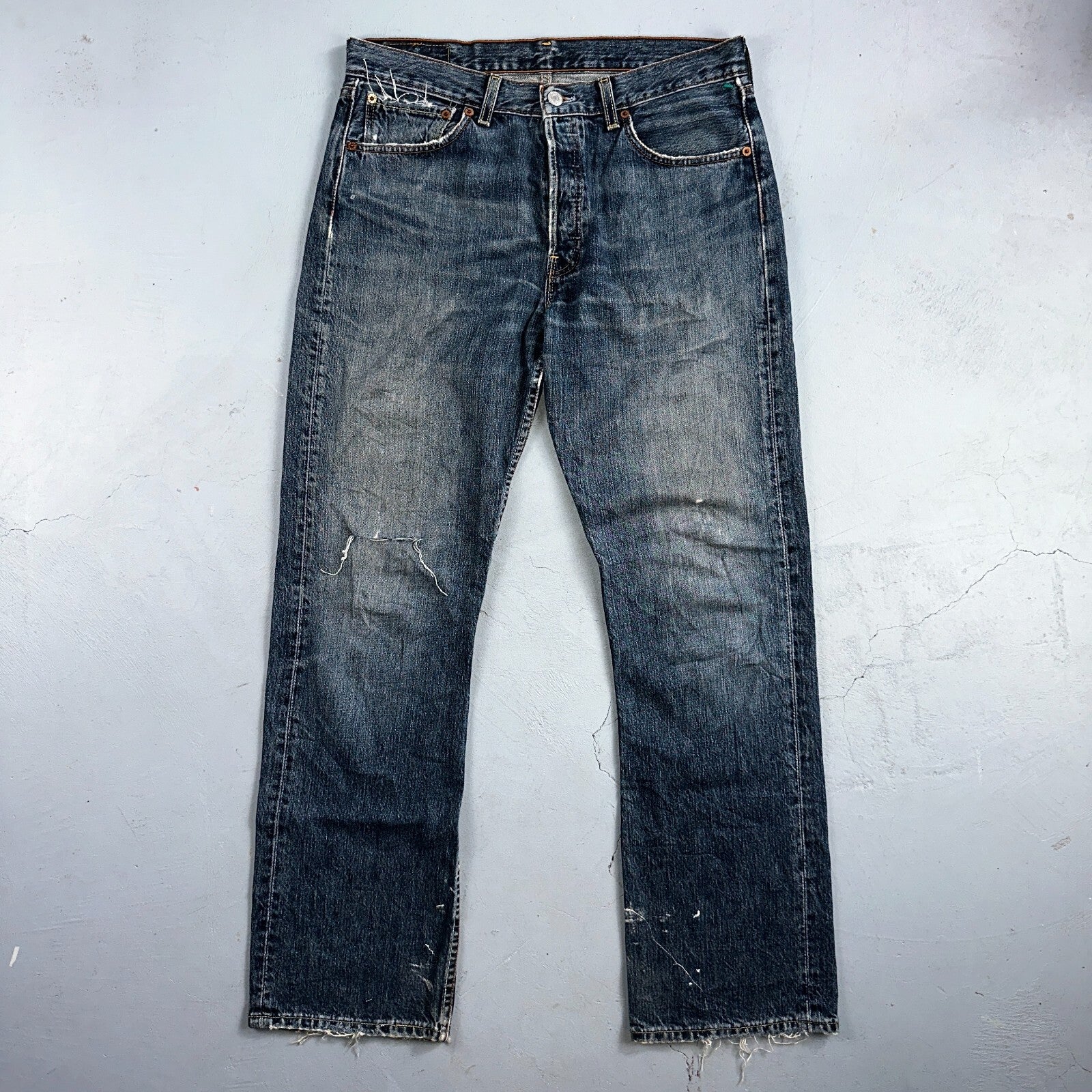 Levis 501 Vintage Y2K XX Straight Leg Jeans Blue Med Wash 33x32 Act 32x31