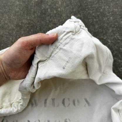 VTG WWII Canvas Garment Laundry Bag Rare Military Denim 1940s 40s 50s Stencil