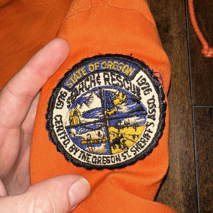 Vtg 50s 60s Hunters Friend Orange L Canvas Hunting Jacket Work Coat Rockabilly