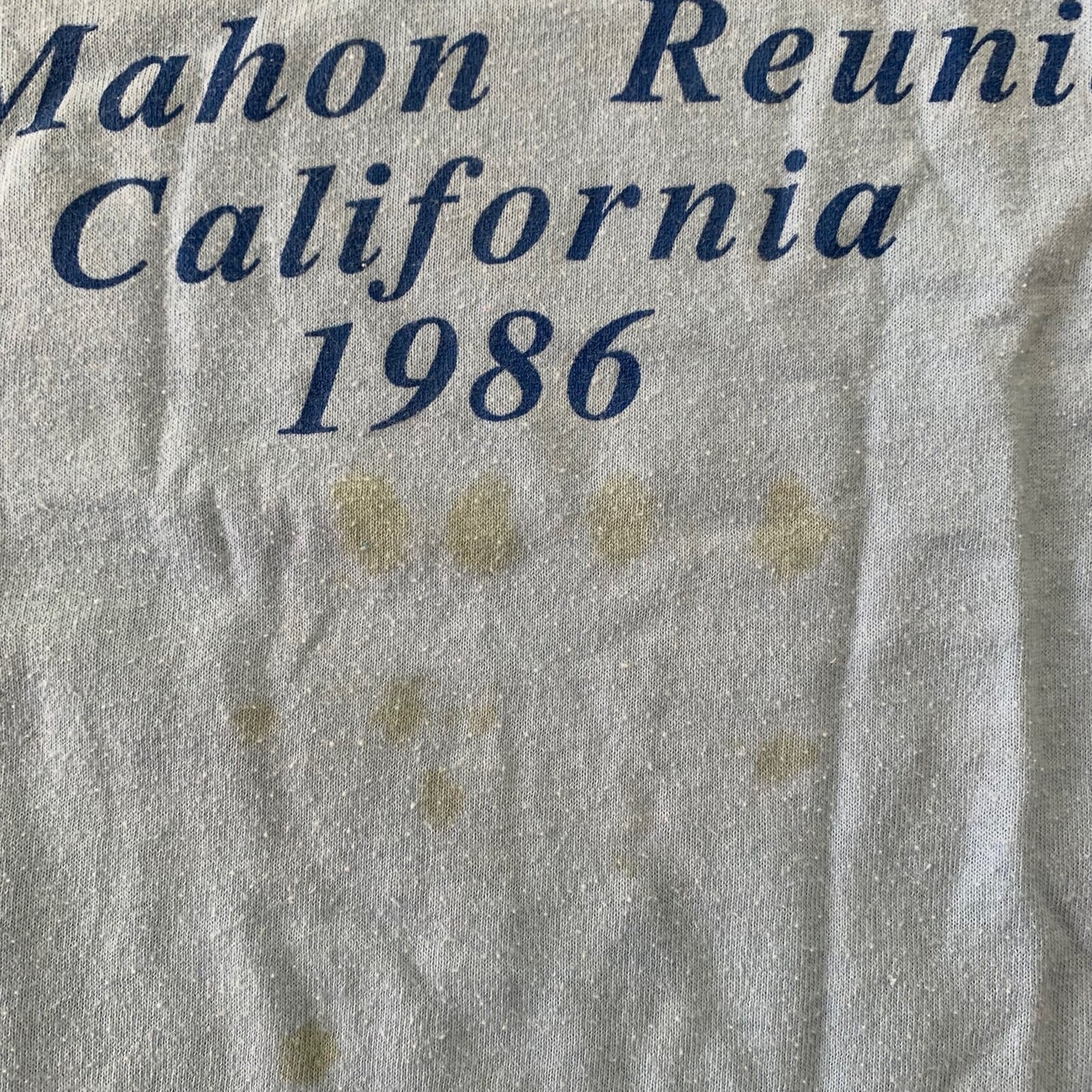 McMahon California Vintage T Shirt 1986 Blue 86 Coast Travel Reunion Palm Trees