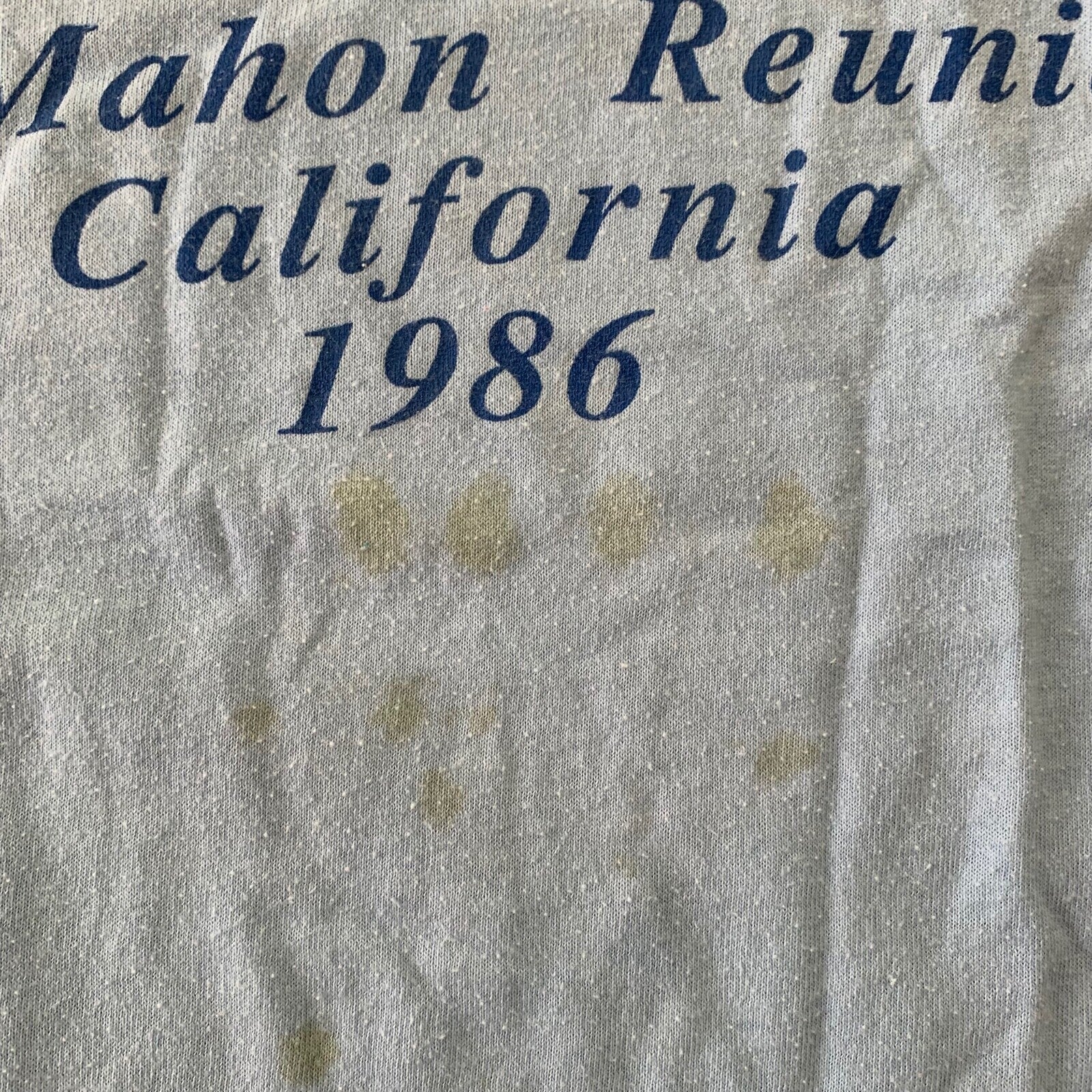 McMahon California Vintage T Shirt 1986 Blue 86 Coast Travel Reunion Palm Trees