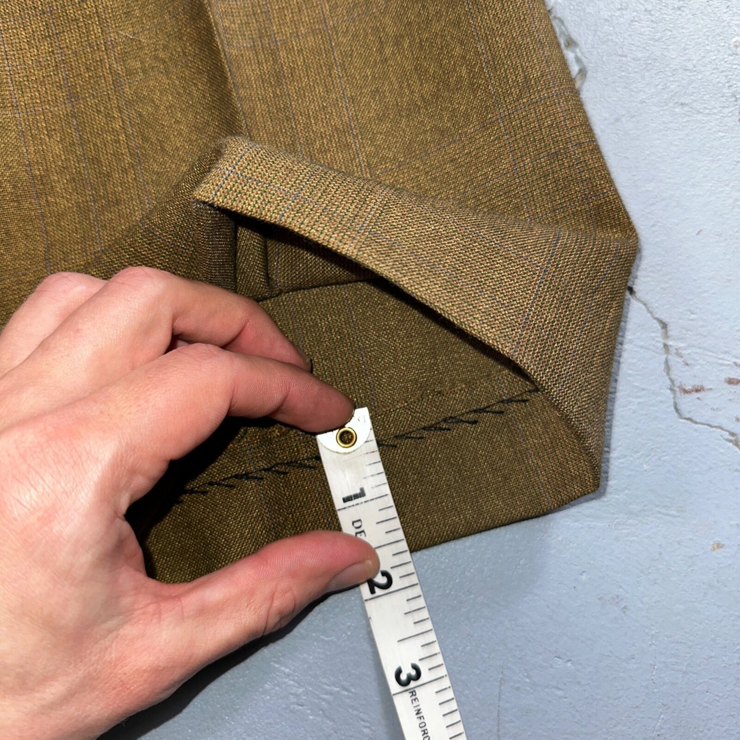 VTG Mens 3 PC Suit 42 Jacket Coat Pants Vest Plaid Rockabilly 70s 1970s Brown