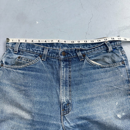 Levis 517 Vintage 80s USA Orange Tab Bootcut Flare Blue Worn Jeans Act 34x30