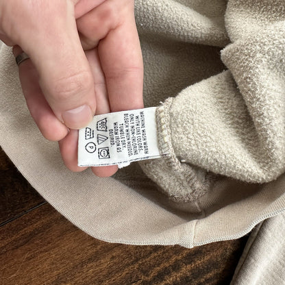 Vintage 1990s 90s Eddie Bauer Oversized Baggy Crew Sweater Beige Made in USA XL