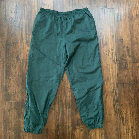 Vintage Nike Warm Up Track Soccer Pants Basic XL Green 90s Essential 80s Jogger