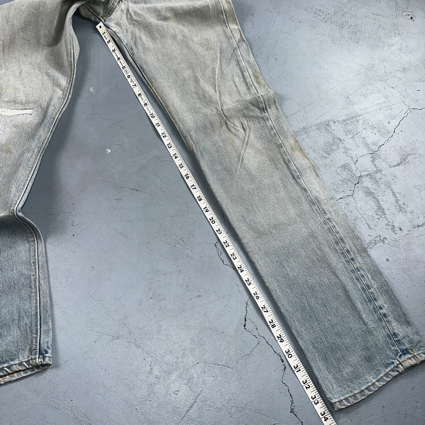 Levis 505 VTG 70s SS Redline Selvedge USA XX Jeans Light Wash Talon Act 29x34