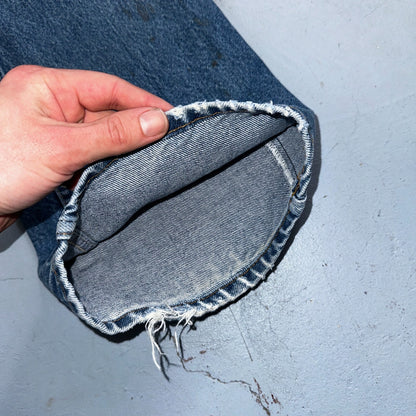 Levis 517 Vintage 90s Canada Orange Tab Bootcut Flare Blue Worn Jeans Act 38x30