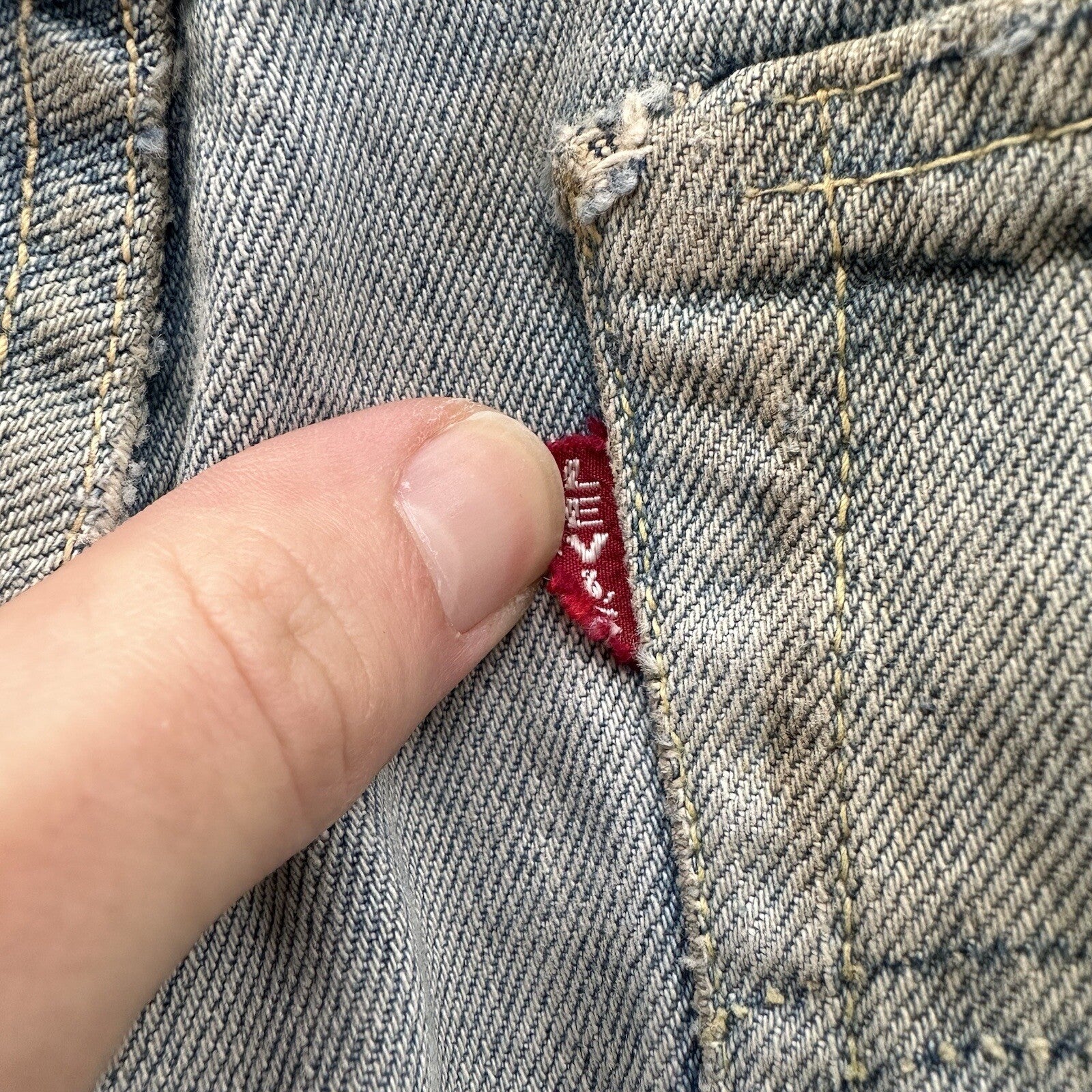 Levis 501 XX Big E True Vintage 50s Redline Hidden Rivets Jeans 1950s 60s 26x26